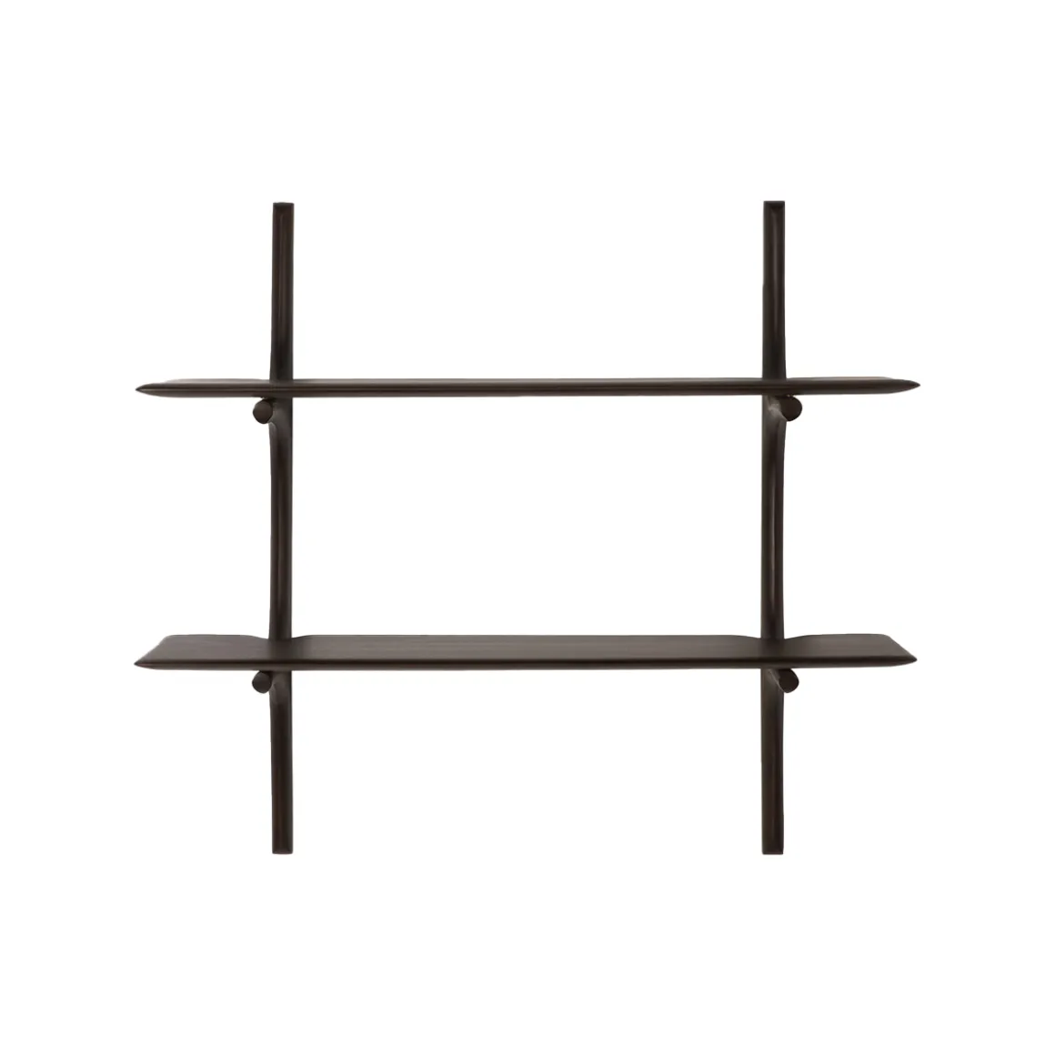 Étagère Murale PI en Acajou Brun Foncé - 2 étagères
