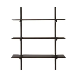 Étagère Murale PI en Acajou Brun Foncé - 3 étagères