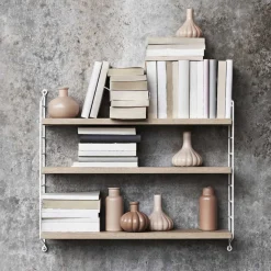 Étagère String Pocket - Chêne u0026 Blanc