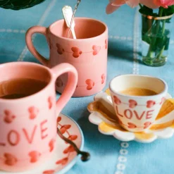 Tasse expresso ovale Love en céramique