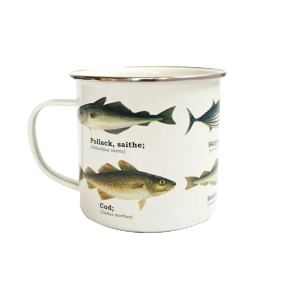 Tasse émail Poissons