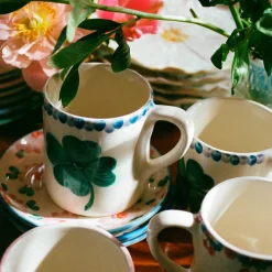 Tasse Trèfle peint à la main en céramique