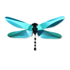 Trophée Origami Libellule Anisoptera - Vert caribéen brillant
