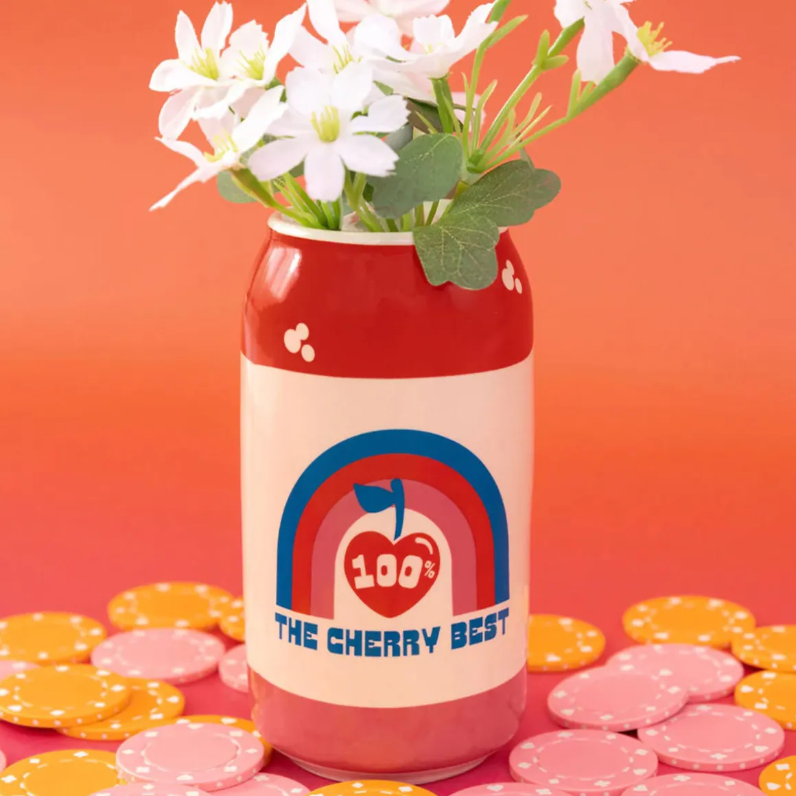 Vase Soda Lucky Cherry Cream