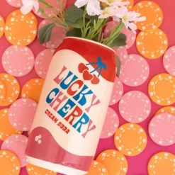 Vase Soda Lucky Cherry Cream