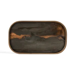 Vide-poche en verre - Bronze Organic - 42 x 24 cm