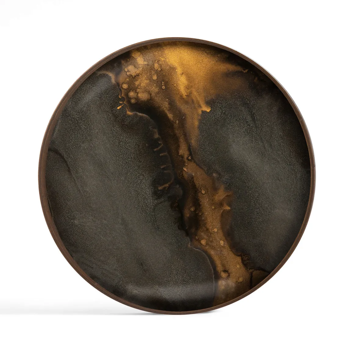 Vide-poche en verre - Bronze Organic - Ø 30 cm