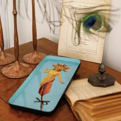 Vide-poche rectangulaire Poesy en fer - 12,5 × 28 cm