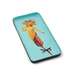 Vide-poche rectangulaire Poesy en fer - 12,5 × 28 cm